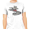 On My Way To Make Bad Decisions - Funny Raccoon Driving Car Graphic Tee | Mens Heavyweight T-Shirt